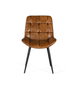 GINER Y COLOMER Chaise de salle à manger en cuir naturel marron